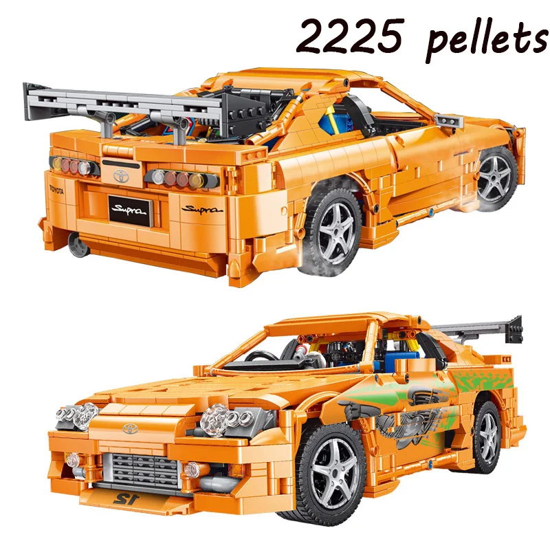 2225 гранул MOC Technical Supra A80 Supercar строительные блоки для автомобилей сборка городских гоночных автомобилей кирпичи игрушечные модели автомобилей подарок