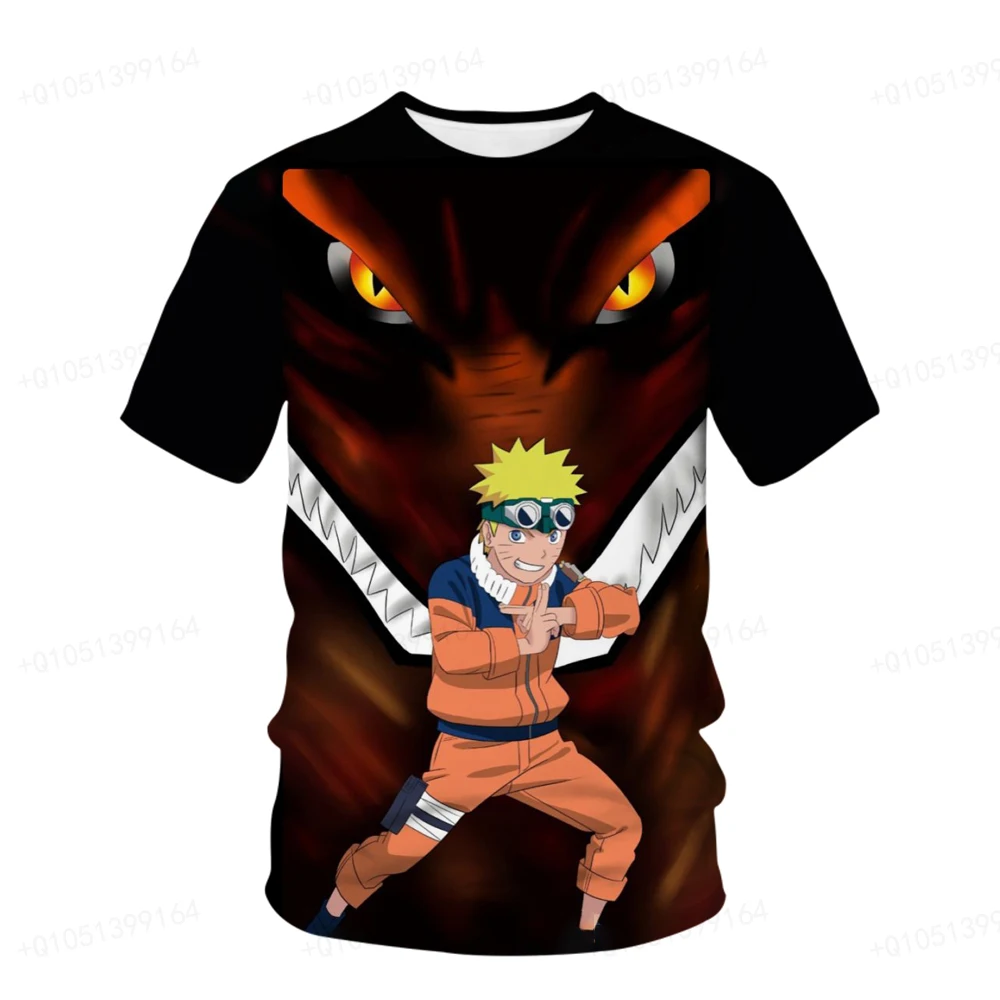 

3d-футболка Vortex Naruto с героями мультфильмов, модная повседневная детская одежда с короткими рукавами в стиле Харадзюку для игр Наруто, на лето