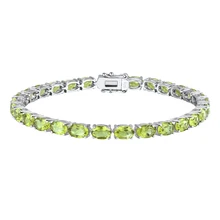  925 Sterling Silver Bracelet Women Natural Blue Topaz 16 Carats Gemstone Oval Professional Cutting Exquisite Gifts Fine Jewelry 