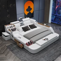 Lit de Luxe Moderne Multifonctionnel de Designer, Style Européen Unique, Grand Lit pour Hôtel, Décoration de Chambre, Letto Matrimoniale 2