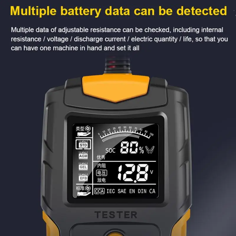 

Car Battery Tester 12V 24V CCA Cranking Charging Circut Tester Battery Analyzer 12 24 Volts Battery Tools
