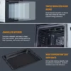 24" Electric Single Wall Oven, 8 Baking Modes, with Air Frying Function, 3000w, 3D Surround Heating with Timer, Touch Control 4