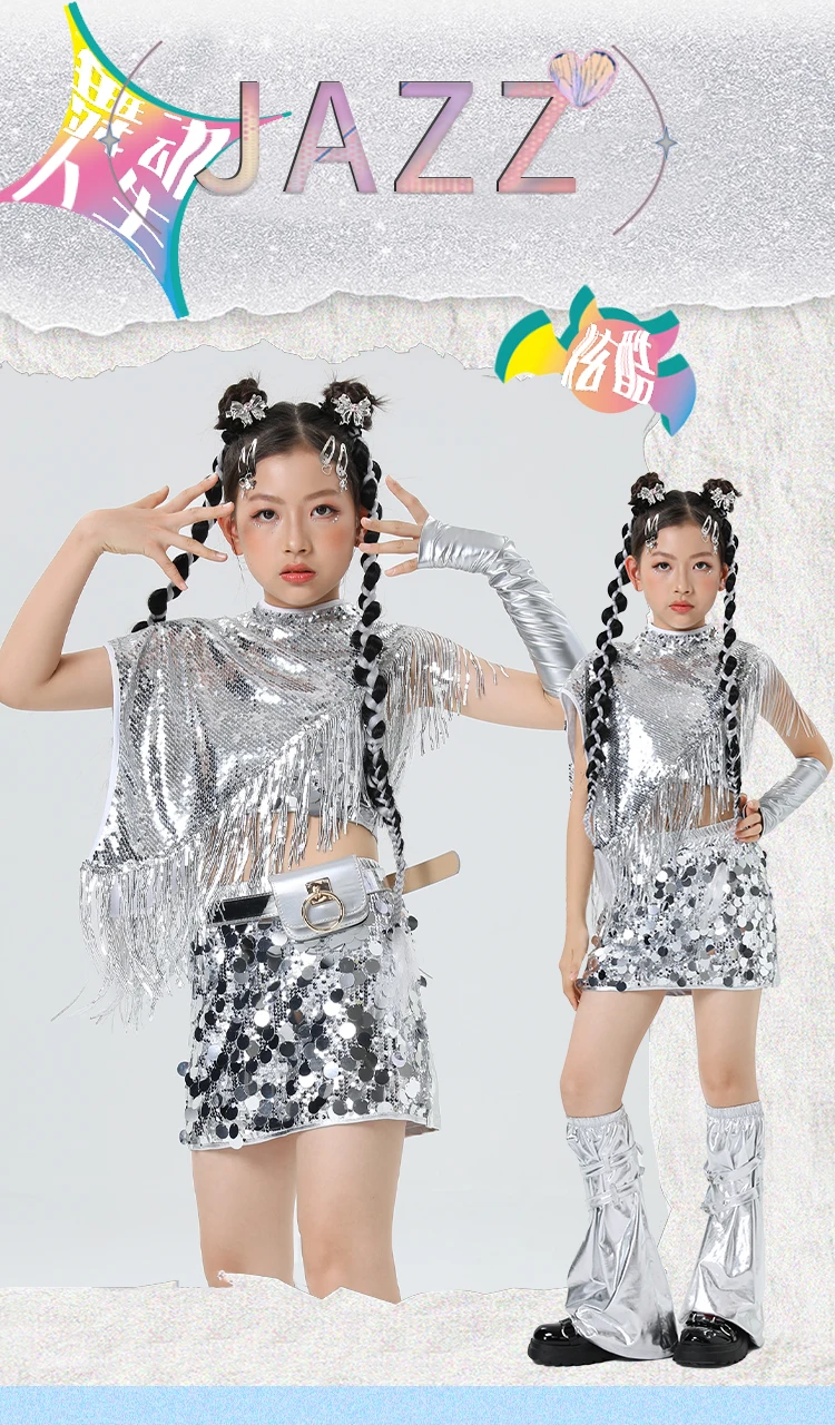 Pantaloni Glitter Per Bambini - Unisex, Brillanti, Per Dance, Hip Hop E Feste - Foto 3