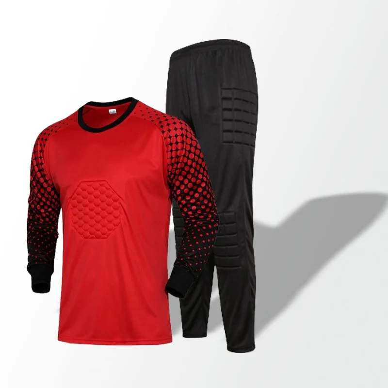 Football Goalkeeper Clothing Suit Adult and Children Long Sleeve Sponge Pad Competition Training Goalkeeper Suit Jersey Wholesal sports suit football training kit