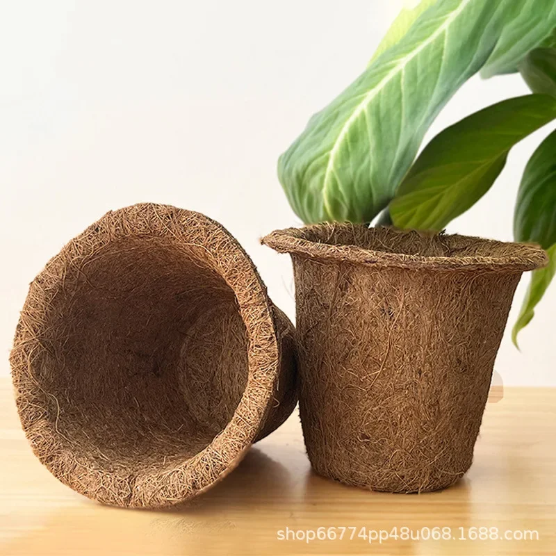 Coconut Palm Eco-friendly Breathable Seedling Cup Green Plant Vegetable Growth Pot Biodegradable Nutrition Cup Planting Supplies
