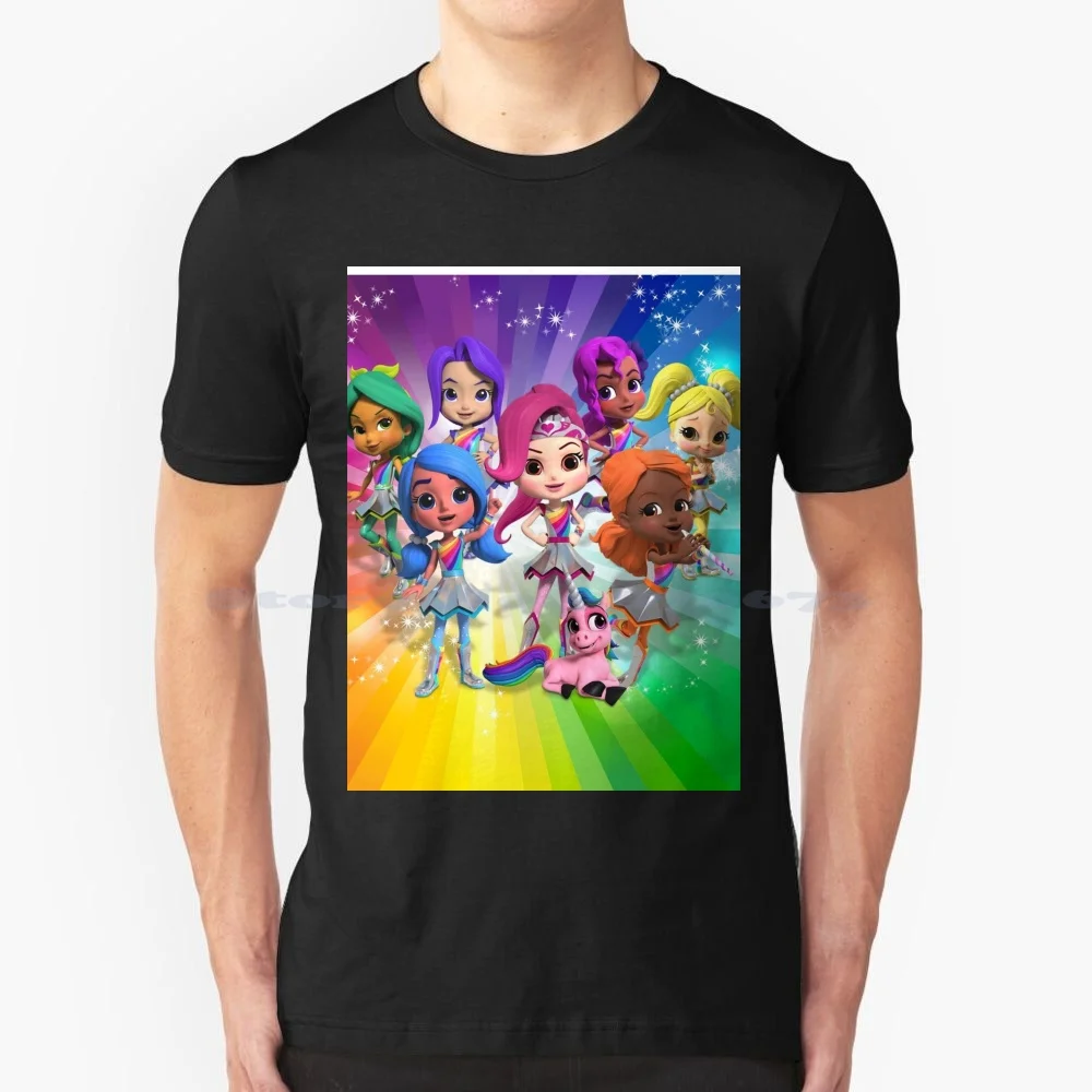 Maglietta Rainbow Rangers 100% Cotone Tee Rainbow Rangers Powers Color
