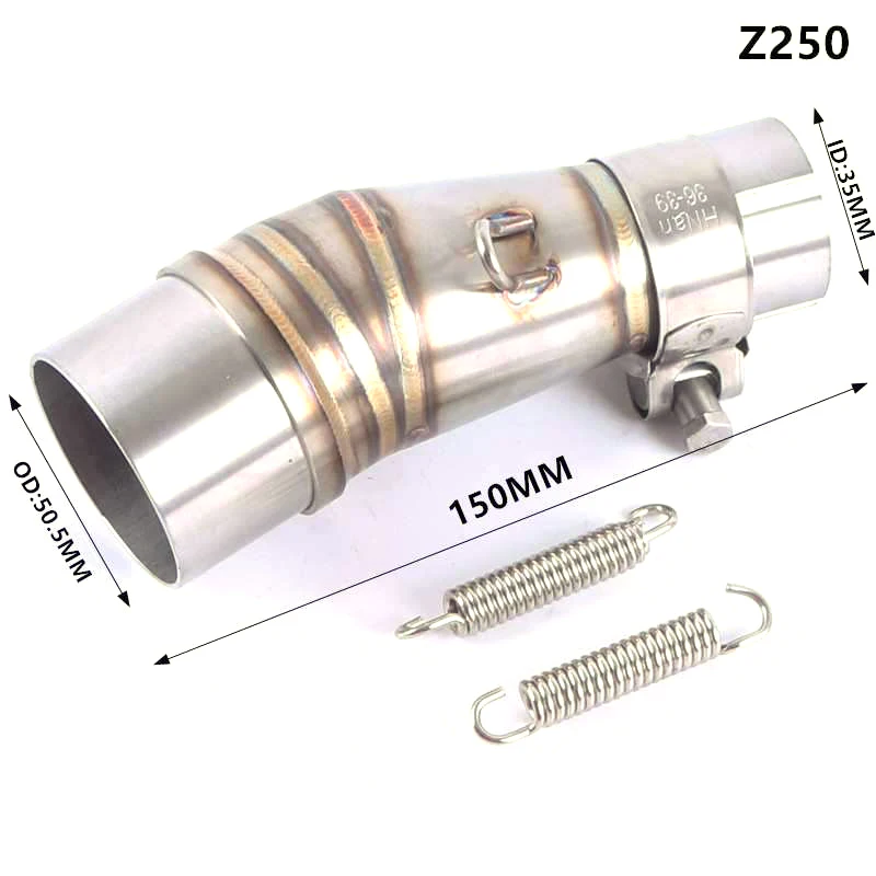 Motorcycle Adapter Exhaust Middle Pipe For Kawasaki Ninja 250 250R Z250 Z300 ER6N R25 R3 GP Muffler Link Pipe Middle Section - Image 2