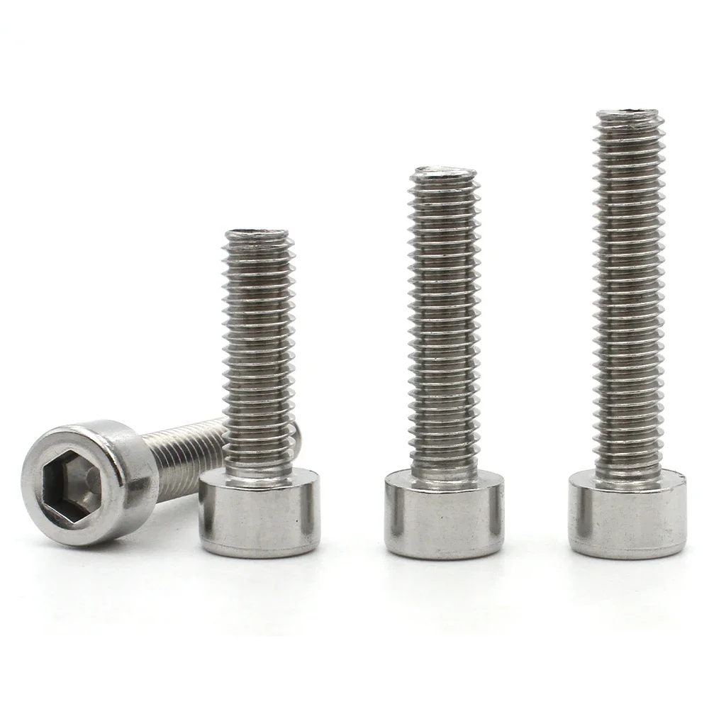 Hexagon Hex Socket Cap Head Screw Bolt M1.6-M8 DIN912 A2-70 304 Stainless Steel 5-100pcs