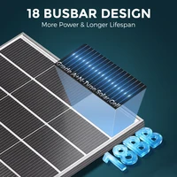 Panneaux solaires rigides RVPOZWER 200W/400W/800W, cellules monocristallines de type N 18BB, rendement élevé de 24% pour système de charge domestique, camping-car, appartement, balcon, extérieur, camping hors réseau, cadre blanc, style plaque arrière. 2