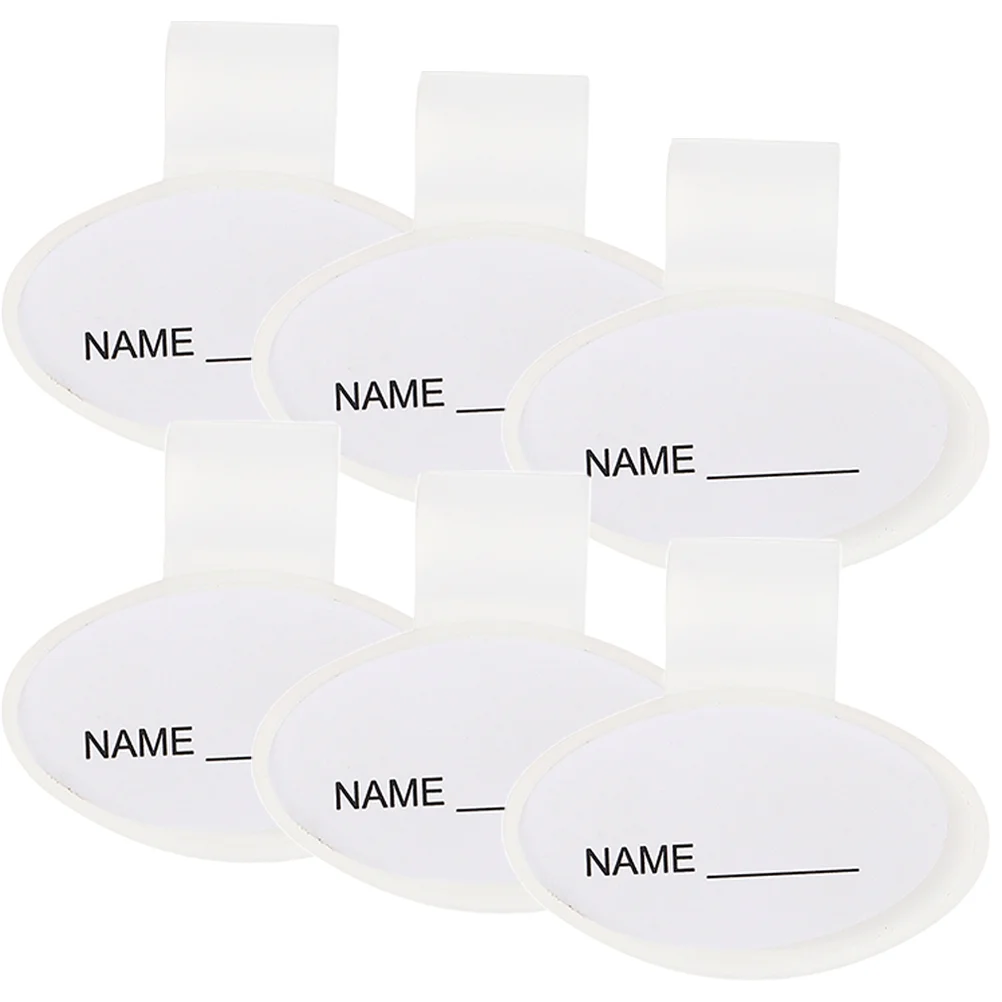 

6 Pcs Gift Labels Stethoscope Name Tag Tags for Identification Clip Two Sided Holder Badge Tube Replacement