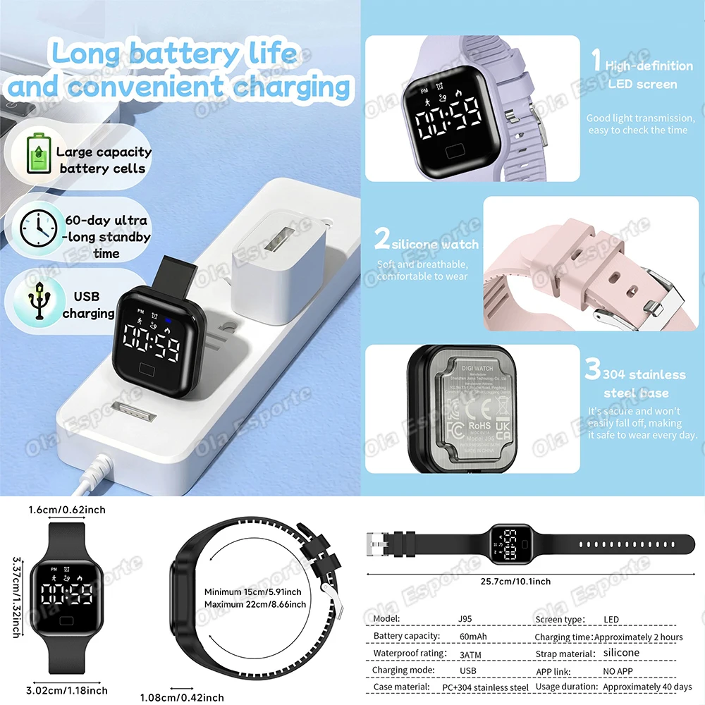 Smartwatch per Uomo, Sportivo, Monitoraggio del Sonno, Impermeabile, Sveglia, Multifunzione, Orologio Elettronico per Donna HW12 - immagine 6