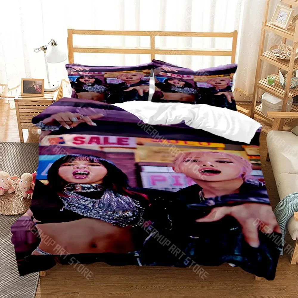 3D Print Fashion Black Top Notch Gril Pink Bedding Set Boys Girl Twin Queen King Size Duvet Cover Pillowcase Bed boys Adult 6