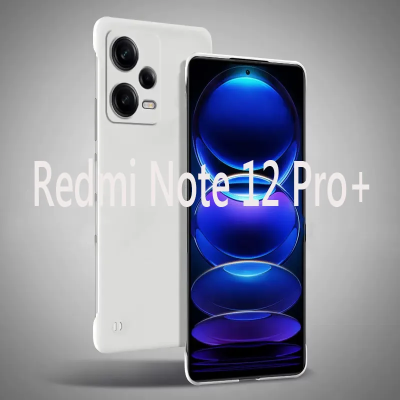 Kehyksetön Slim Matte Hard PC-takakansikotelo Xiaomi Redmi Note 12 Pro Plus Turbo Note12 Pro Plus+5G Iskunkestävä Fundas Coquelle_voghion.com