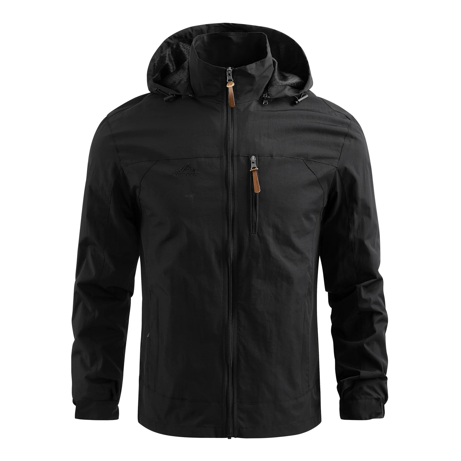 Men's jackets 4 seasons hooded trench coats outdoor sports windproof breathable casual quick-drying jackets thin men's clothing