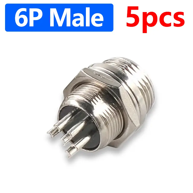 5pcs GX12 Aviation Connector 2 3 4 5 6 7 Pin Male Female M12 Connector Aviator Plug Socket image 13