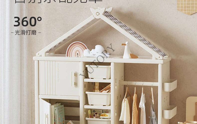 Children's wardrobe, bedroom, visual storage cabinet, baby simple small wardrobe