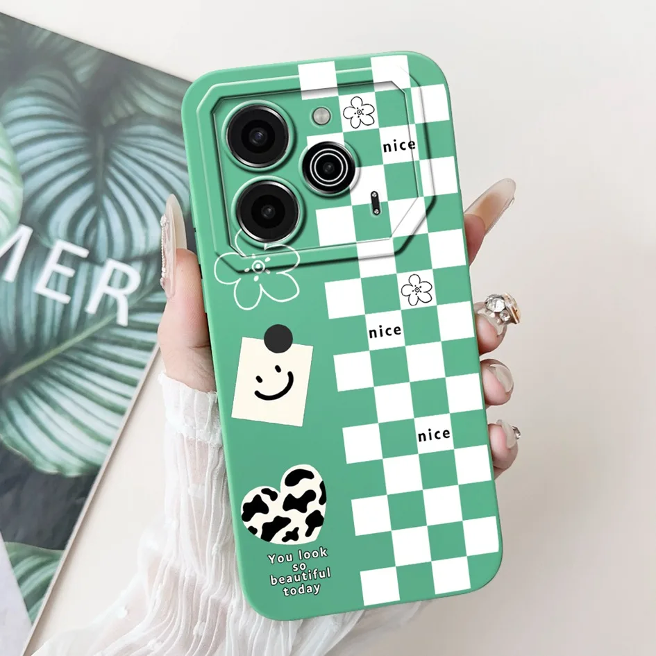 Stylish Fashion Pattern Square Lens Protective Soft Cover - 6.78 5G Phone Case