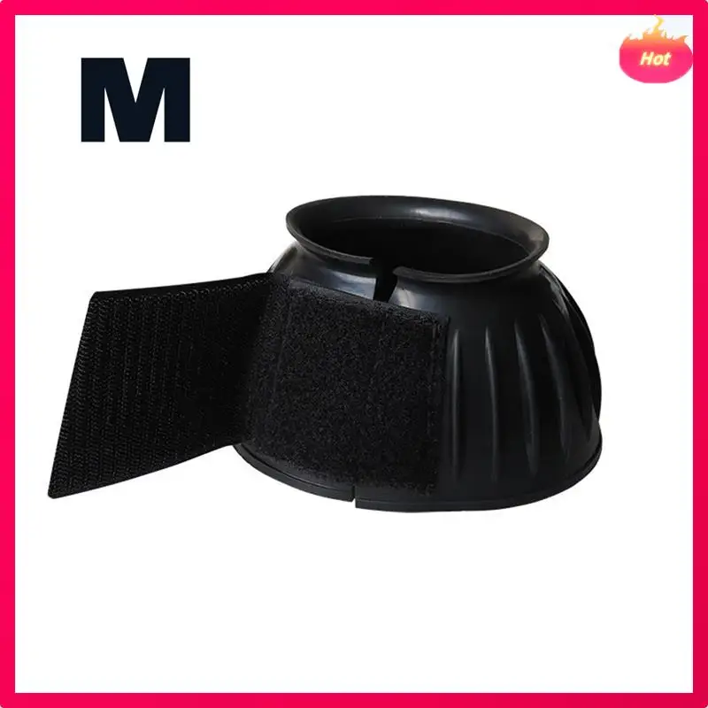 2Pcs Rubber Bell Boots Overreach Horse Boots Soft Equine Protective Gear Accessories Fortraining Equipment M
