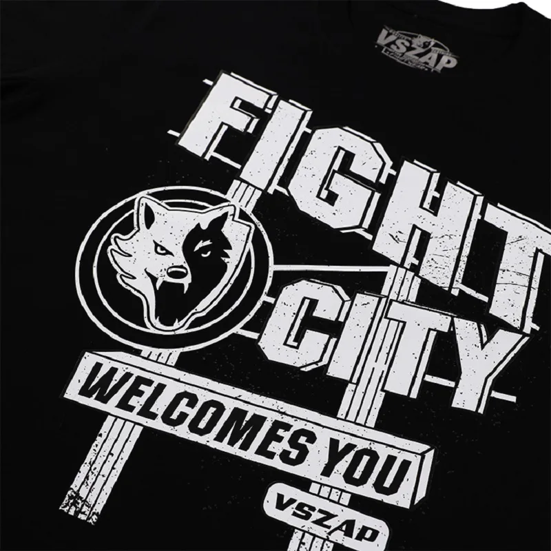 VSZAP MMA Boxing Fighting Training Pure Cotton Breathable Sports T-shirt Martial Arts Fighting Judo Judo Muay Thai Short Sleeves