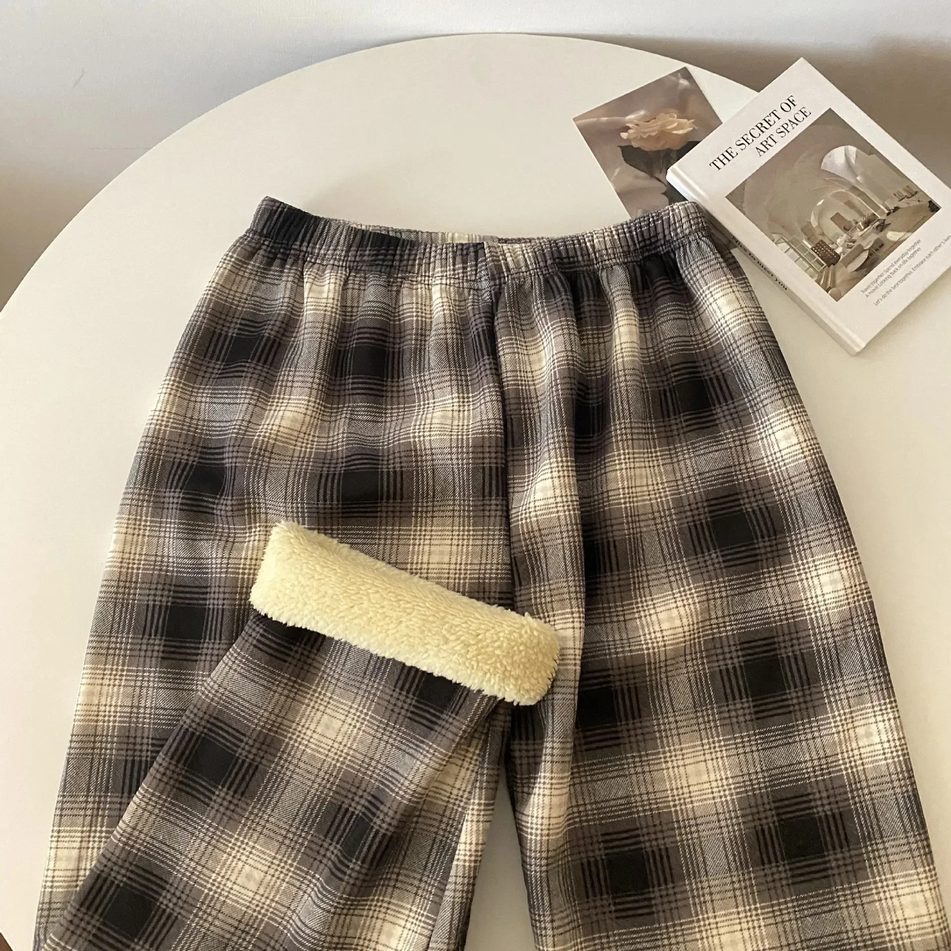 Gray brown plaid