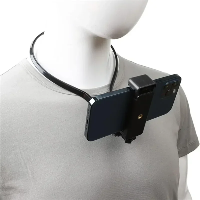 Hands Free Wearable Neck Phone Stand Universal Hanging Tripod for IPhone 15 Pro Max Samsung GoPro Go Pro Selfie Stick Monopod