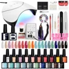 Phoenixy Manicure Tools Set 20PCS Gel Nail Polish Set 36W Nail Lamp Nail Drill Machine Kit Complete Nail Gel Varnish Tools  Kit 1