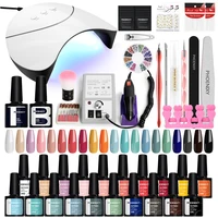 Phoenixy Manicure Tools Set 20PCS Gel Nail Polish Set 36W Nail Lamp Nail Drill Machine Kit Complete Nail Gel Varnish Tools  Kit 1