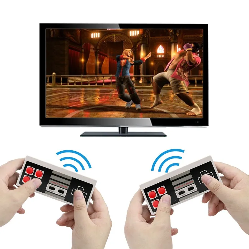 Video Game Console Handheld Game Player Mini Game Console Built in 1800 Classic 8 Bit Games Dual Wireless Gamepad HD/AV Output