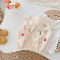 Girls' Sweater 0-5 Years Old Baby's Autumn Dress Children's Cardigan Baby's Sweater Baby's Jacquard Knitting Vest Baby Clothes 1