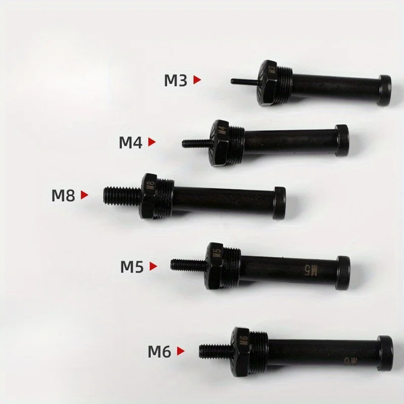 26Pcs Rivet Nut Drill Adapter M3 M4 M5 M6 M8 Metric Mandrel Rivet Nut Thread Insert Aluminum Drill Attachment Tool Set
