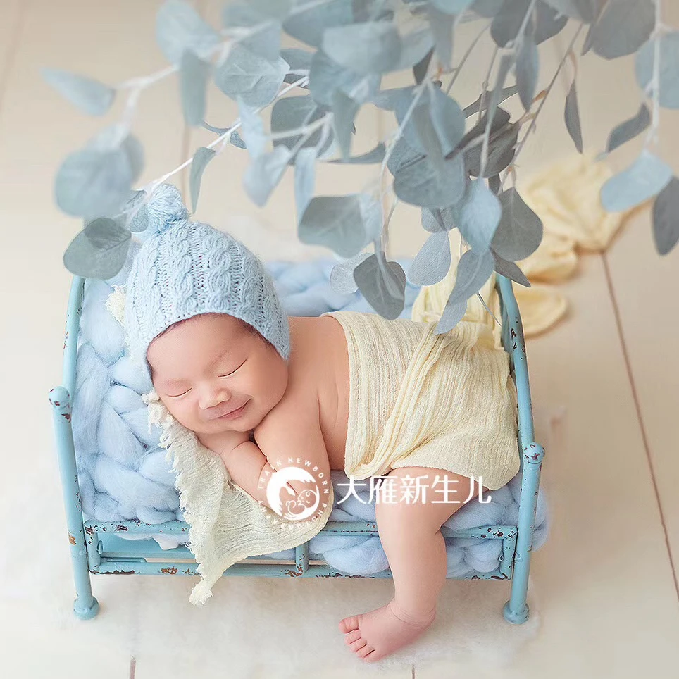Newborn Cheesecloth Wrap Baby Photography Props Posing Fabric Cotton Stretch Blanket Hand Dyed Newborn Layer Wrap 6