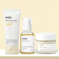 3pcs Bean Essence Set Korean Skin Care Serum Exfoliating Hydrating Glass Skin Hyaluronic Acid for Moisturized Smooth Complexion