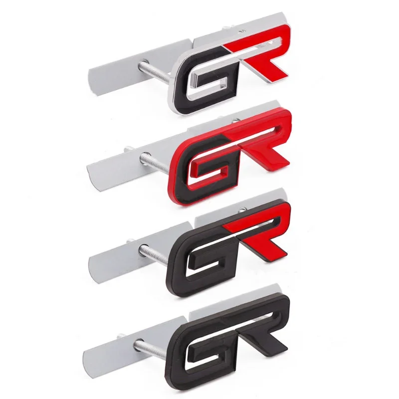 3D 금속 GR 자동차 전면 그릴 엠블럼 배지 후면 트렁크 스티커 데칼 For Toyota GR Gazoo Sport C-HR RAV4 Mirai Avensis Prado Prius