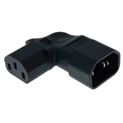 Right-Angle IEC Power Adapter with 10A 3-Pin Connector (Type 3)