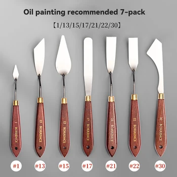 7Pcs/Set Stainless Steel Oil Painting Knives Artist Crafts Spatula Palette Knife Oil Painting Mixing Knife Scraper Art Tools 1