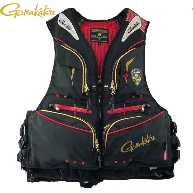 

Gamakatsu Fly Fishing Vest for Men Women Rock Fishing Jacket Adjustable Size Multi Pocket Waistcoat Waterproof Fishing Clothes