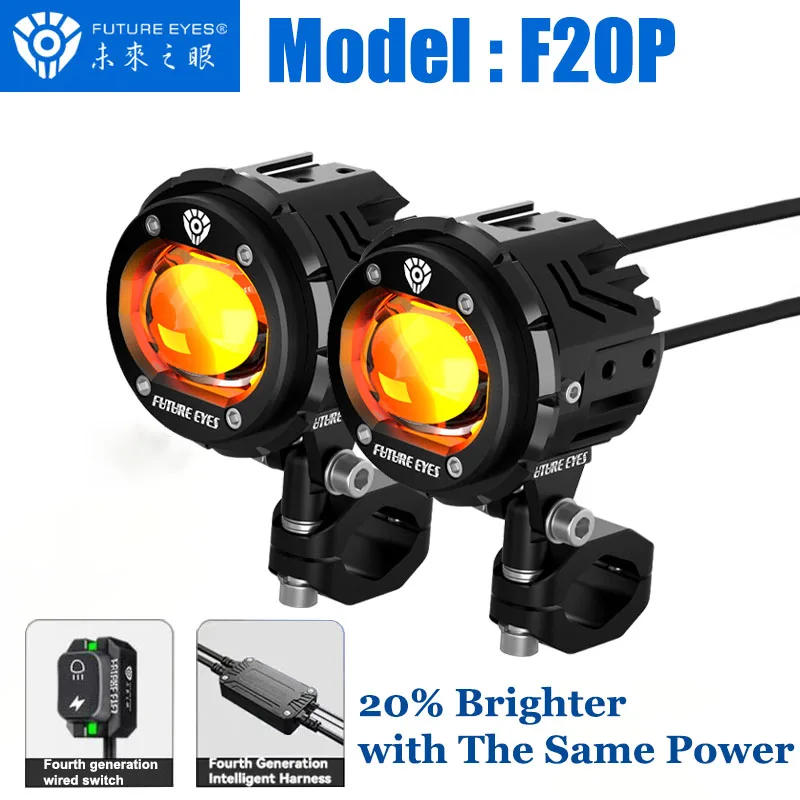 Luces Auxiliares De Niebla Para Moto 12V/24V - Redondas, 20W, IP68, Compatibles Con Jeep, ATV, Tractor