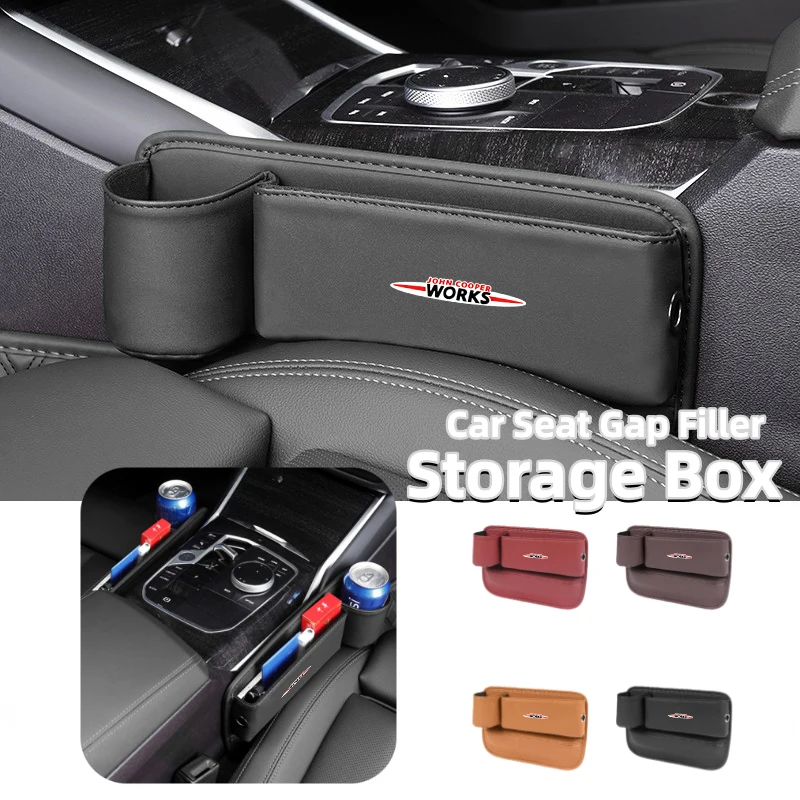 Car Storage Box Organizer Universal Seat Gap Fessura Pocket Per Mini Cooper One Jcw R56 Countryman Clubman R50 R53 R58
