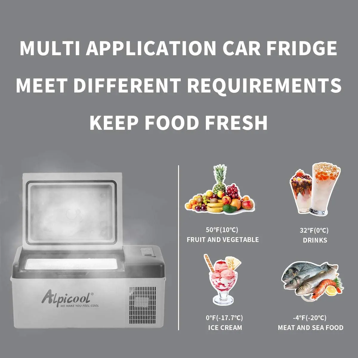 Portable Alpicool C15L car home refrigerator mini fridge AC100-240V  DC12/24V Cold storage outdoor household compressor single - AliExpress