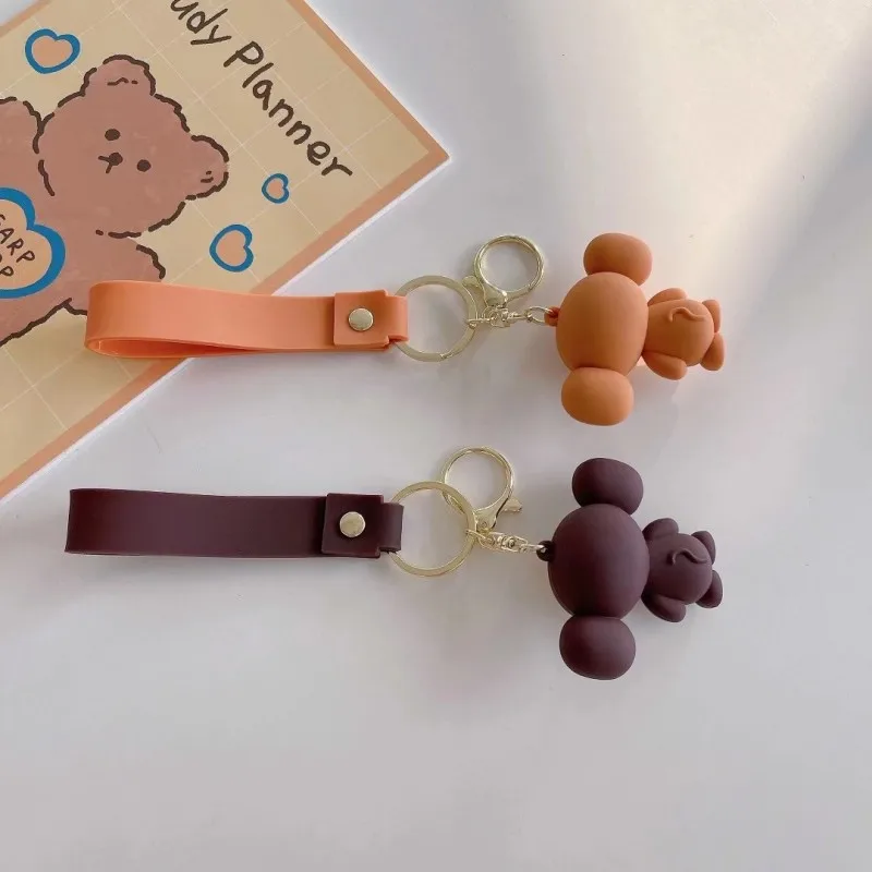 Movie Cheburashka Monkey Keychain Cute Silica Gel Backpack Pendant Cosplay Animal Keyring Pendant Key Chains Prop Xmas Gift