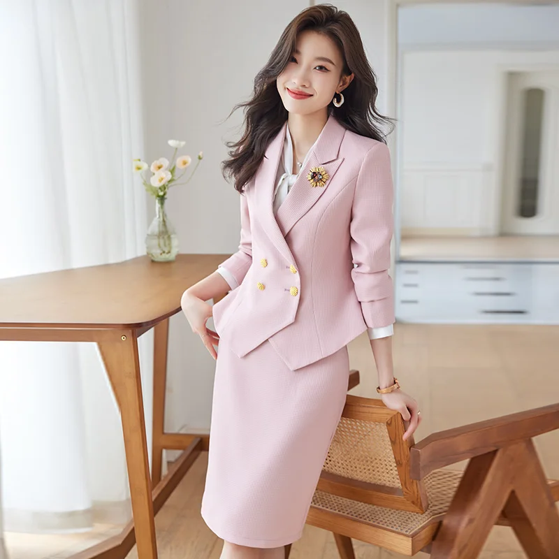 veste-blazer-rose-courte-pour-femme-style-deesse-robe-trempee-ensemble-deux-pieces-femme-dame-fille-bureau-haut-de-gamme-automne-hiver-2023