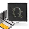 Retro Cigarette Case Smoke Box Organizer Portable Pocket Smoking Accessories Graphic Letter Pattern Daily Tobacco Storage Holder 5