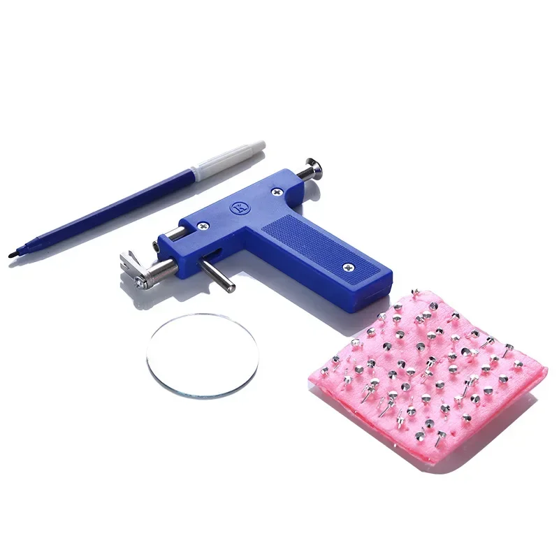 Professional Ear Piercing Gun Tools Set 98pcs Ear Studs Steel Nose Navel Body Piercing Gun Unit Tool Kit Safety Pierce Tool