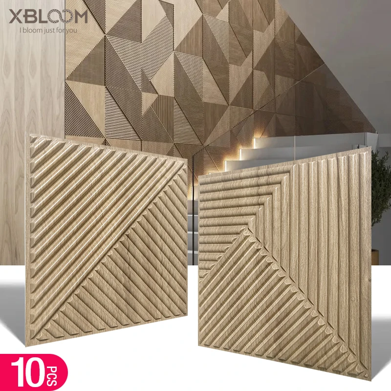 10pcs 3D ผนัง 30x30 ซม.โมเสคผนังในร่มตกแต่งสําหรับห้องนั่งเล่นห้องนอนโรงแรมสํานักงาน Esports เกม 3D สติ๊กเกอร์ติดผนัง 1
