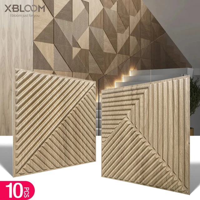 10pcs 3D ผนัง 30x30 ซม.โมเสคผนังในร่มตกแต่งสําหรับห้องนั่งเล่นห้องนอนโรงแรมสํานักงาน Esports เกม 3D สติ๊กเกอร์ติดผนัง 1