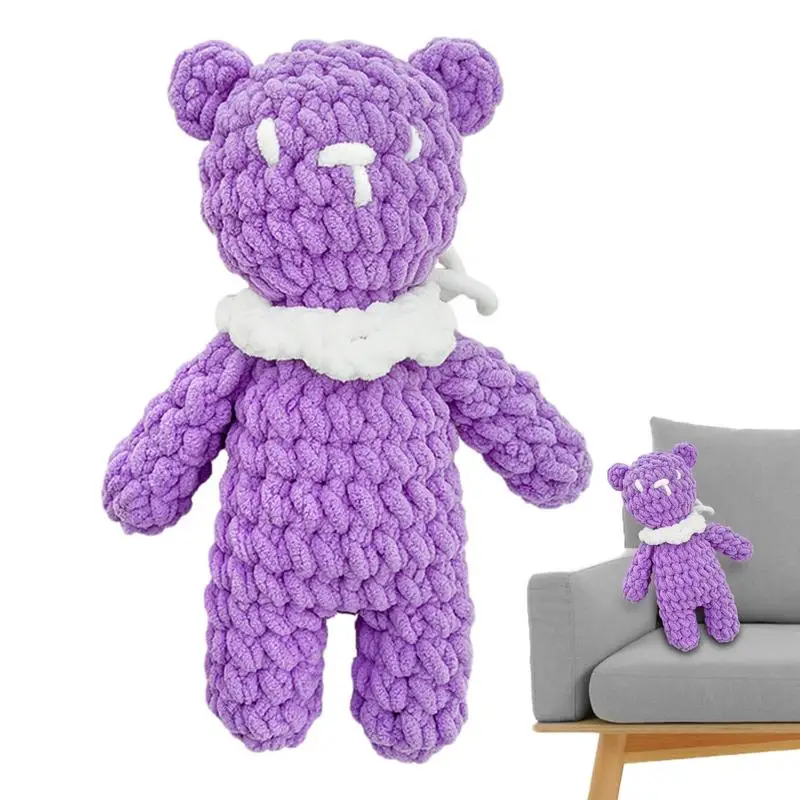 

Вязаный медведь, плюшевые мягкие плюшевые подушки и креативные плюшевые игрушки 9,84 дюйма, милые игрушки для подруги, детей на день рождения
