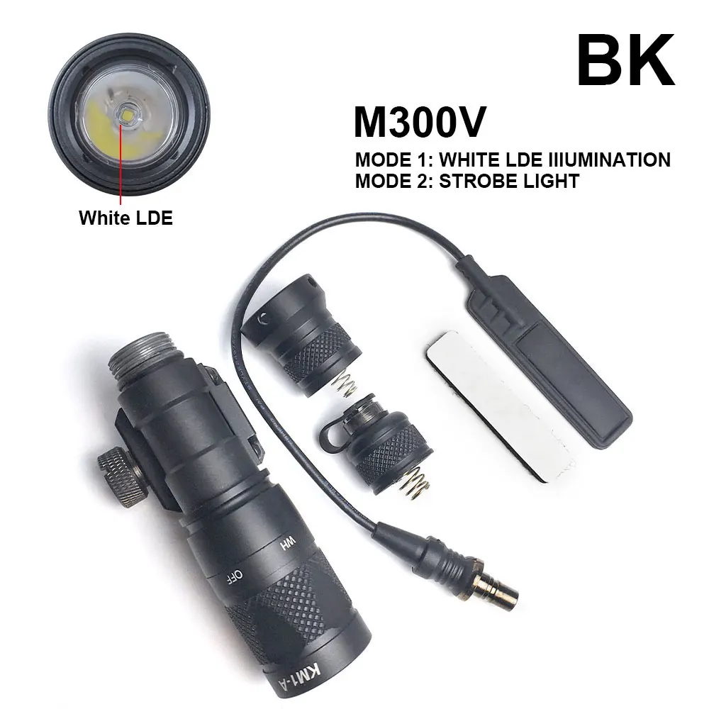 SOTAC Tactical M300V IR Lighting and LED White Scout Flashlight with Remote Pressure Switch