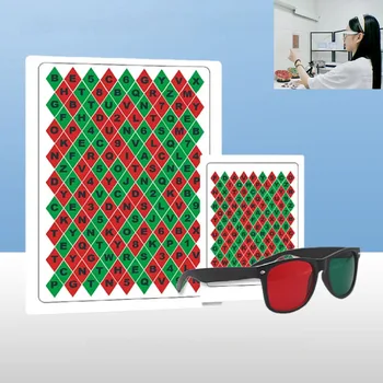 VT Anti Soppressione Schede Vision per Allenamento Gamma di Regolazione della Distanza Ambliopia Funzione Visiva Versione Lettera Grafico di Formazione