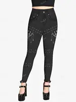 ROSEGAL Plus Size Gothic Leggings 3D Butterfly Jean Lace-up Printed Trousers S-5XL Women Streetwear Tight Pants Mujer - Image 3