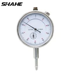 Shahe 0-10/0-25 mm 0.01 mm Metric Dial Indicator With Back Lug Dial Indicator Gauge Precision Tool 0.01mm Stable Performance